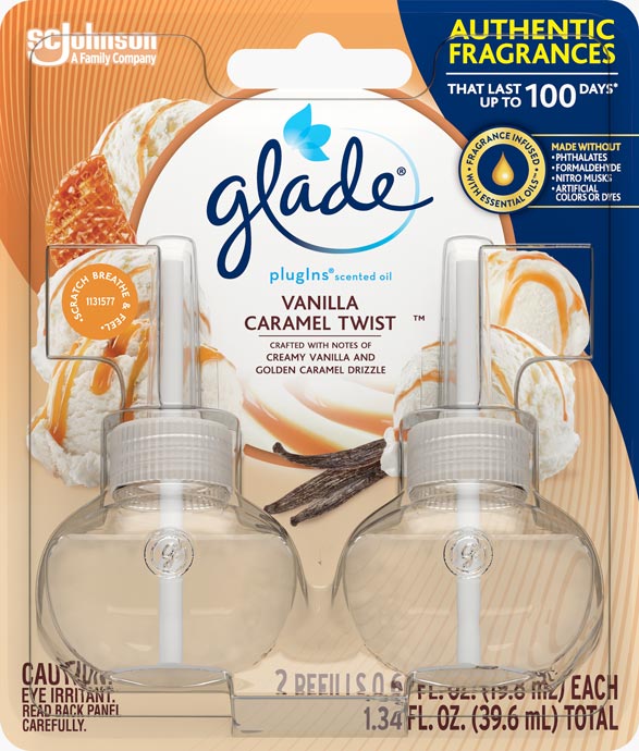 Glade® Vanilla Caramel Twist PlugIns® Scented Oil Refills