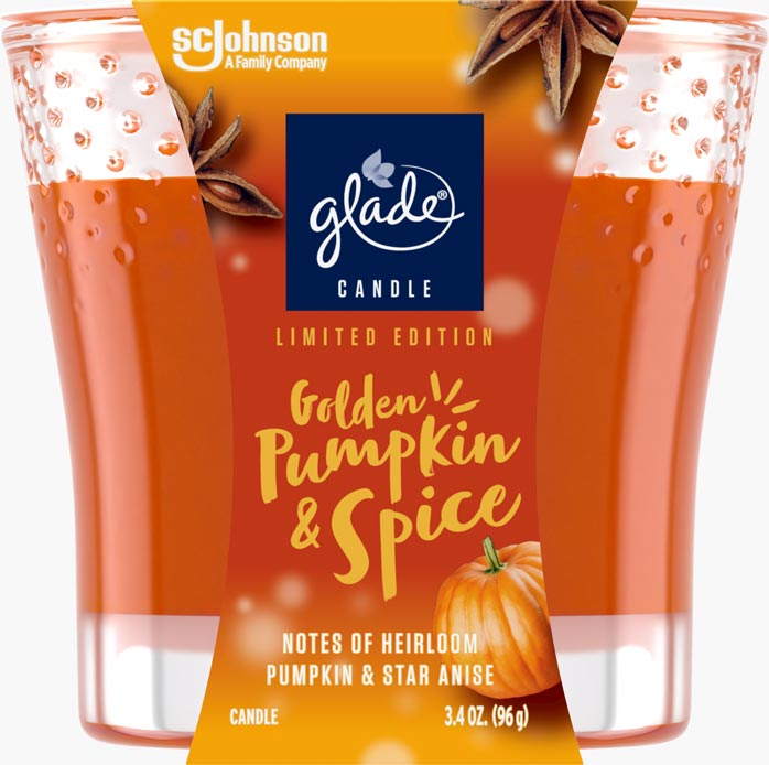 Glade® Golden Pumpkin & Spice Candle