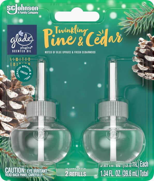 Glade® Twinkling Pine & Cedar PlugIns® Scented Oil Refills