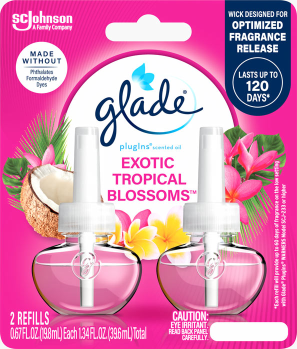 Glade® Exotic Tropical Blossoms PlugIns® Scented Oil Refills