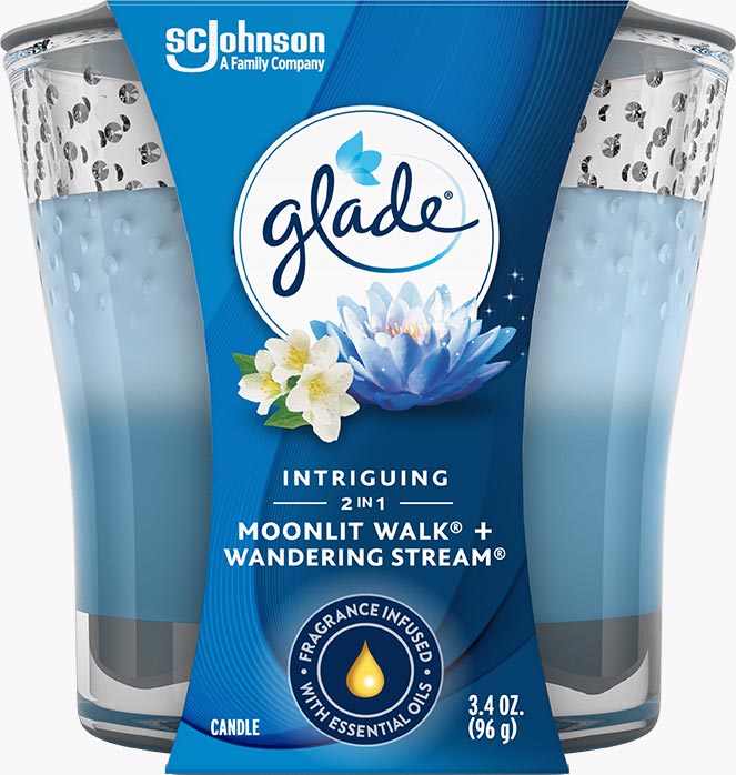 Glade® Moonlit Walk® & Wandering Stream® 2in1 Candle