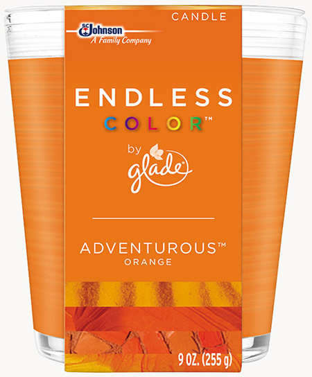 Glade® Endless Color™ Candle - Adventurous™ Orange
