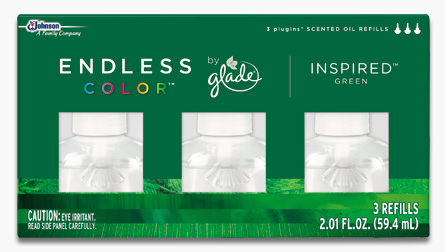 Glade® Endless Color™ PlugIns® Scented Oil Refills - Inspired™ Green