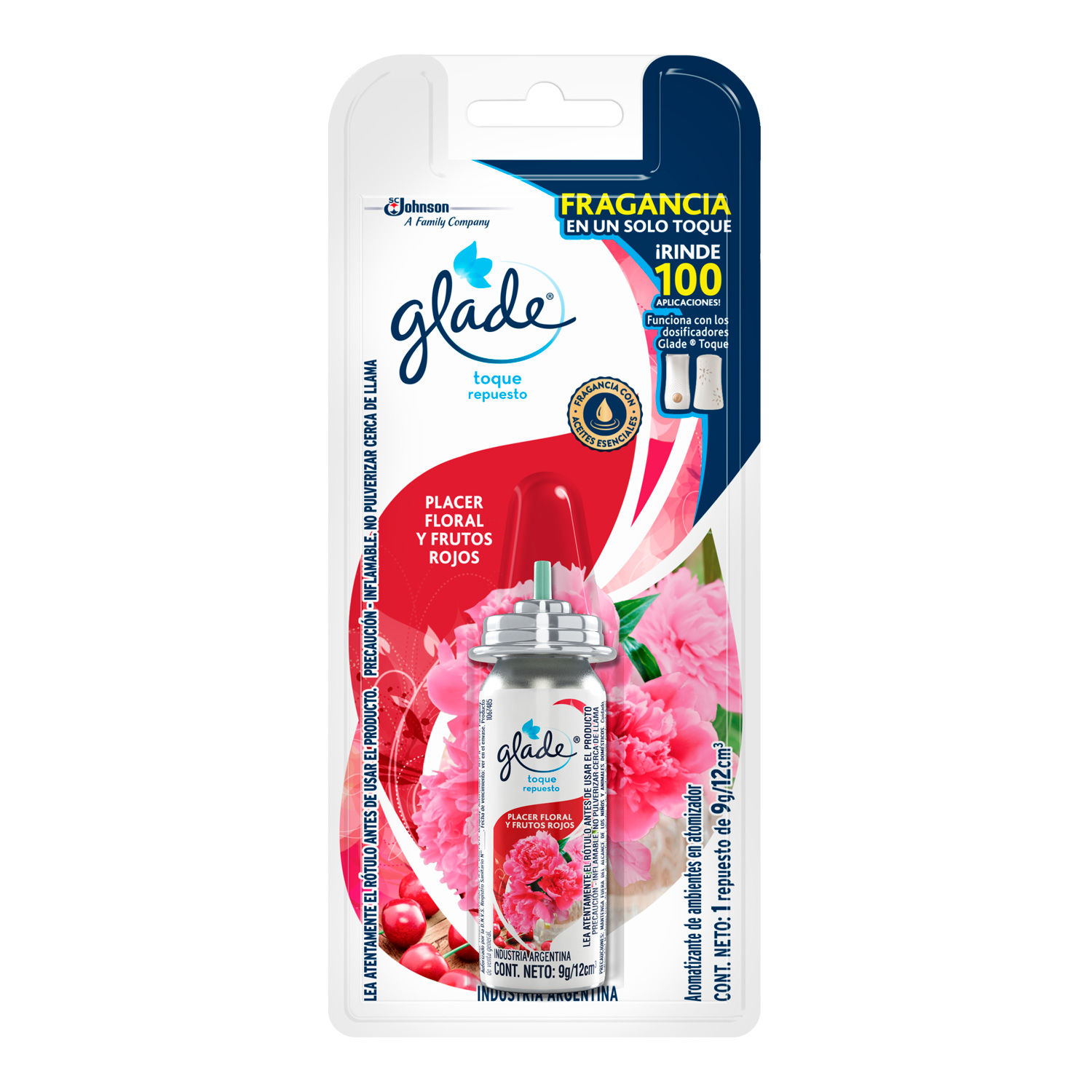 Glade® Toque Placer Floral y Frutos rojos