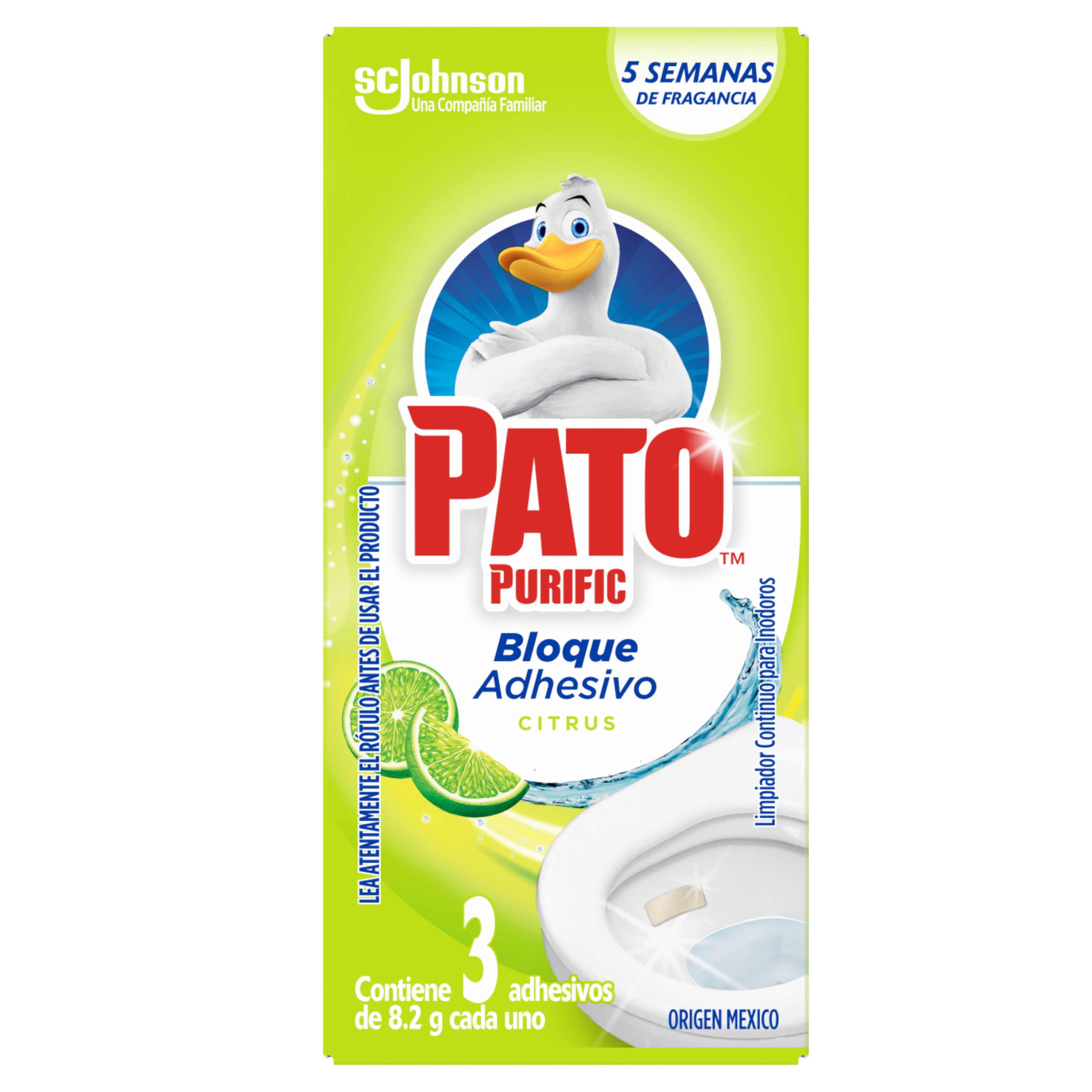 Pato® Bloque Inodoros Adhesivo Limón Refrescante