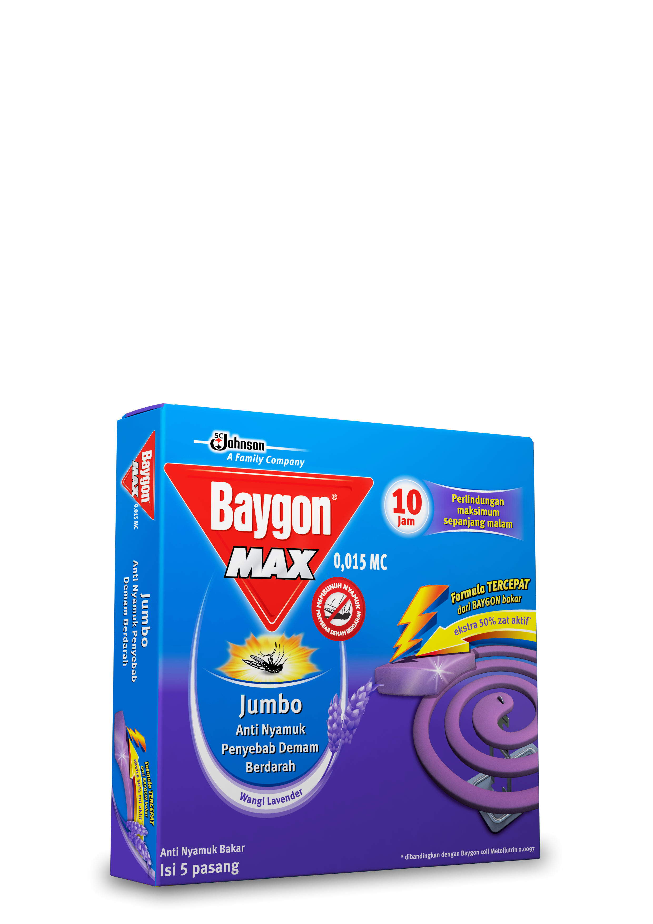 Baygon® Anti Nyamuk Bakar Jumbo Lavender 10 Jam