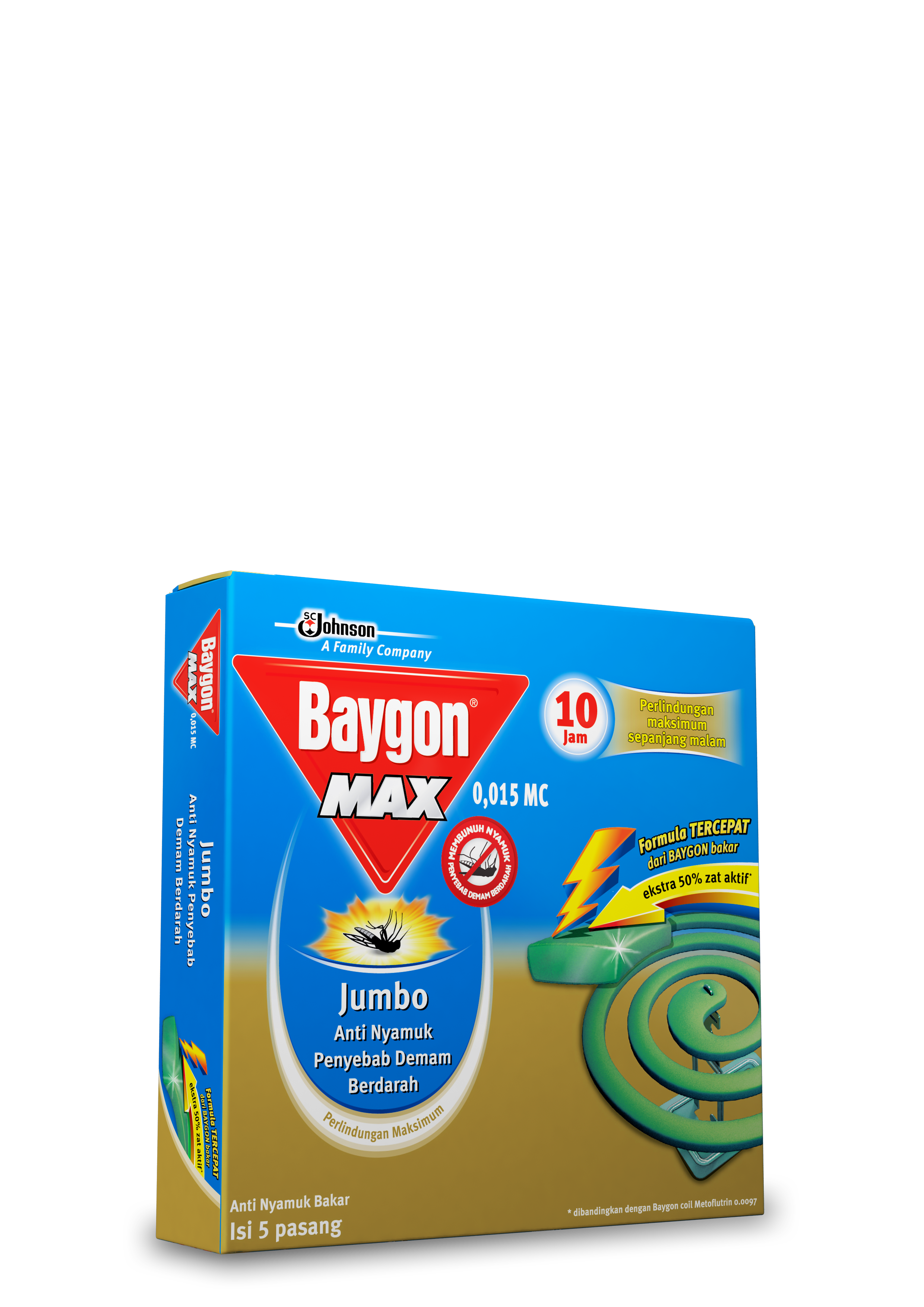 Baygon® MAX Anti Nyamuk Bakar Jumbo Hijau 10 Jam