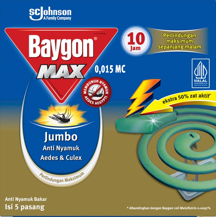 Baygon® MAX Anti Nyamuk Bakar Jumbo Hijau 10 Jam